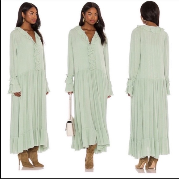 NWT Free People Sweet Darlin Maxi Dress in Mint Small - Picture 2 of 7
